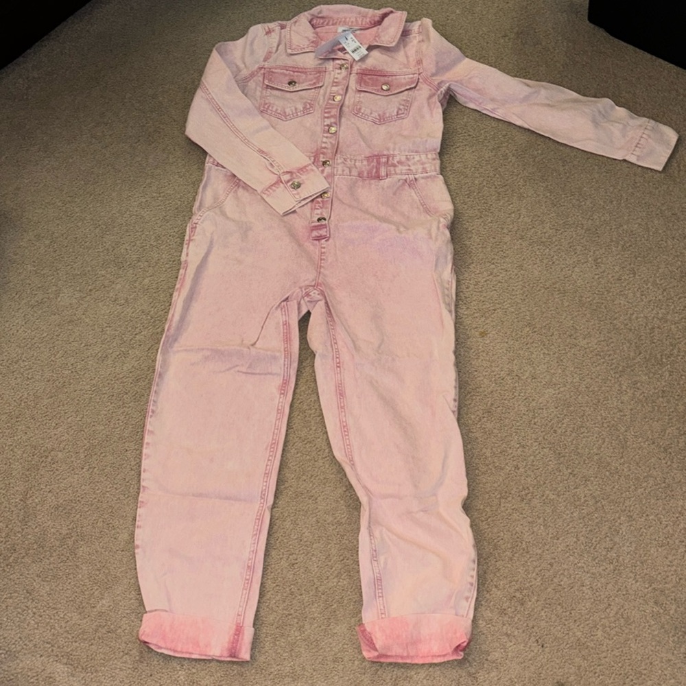 NWT TOPSHOP acid wash pink boiler/jumpsuit